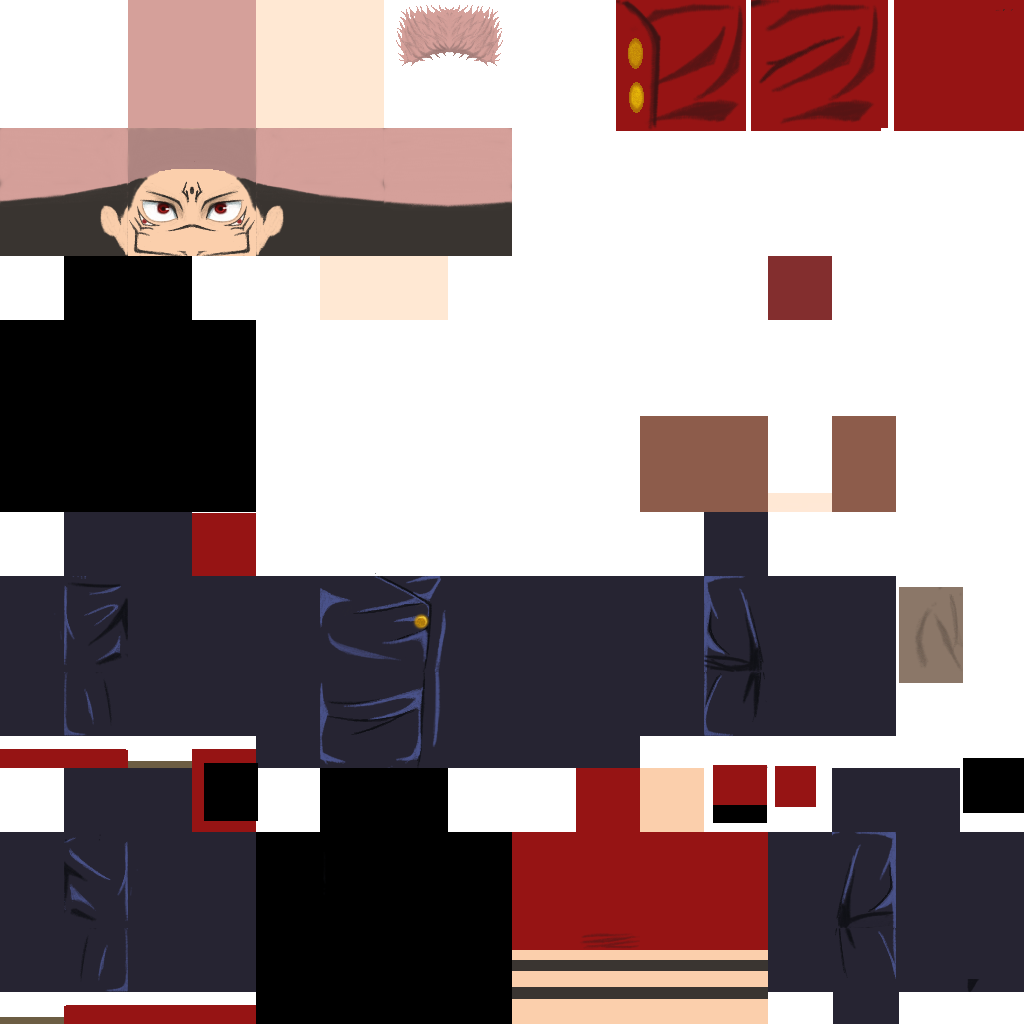Texture map for Sukuna_itadori